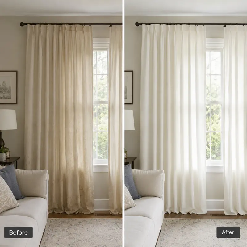 Before & After Curtain Cleaning Near Me