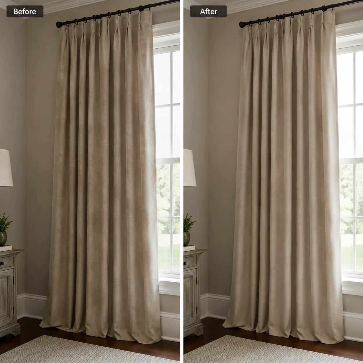 Before & After Fabric Refreshing
